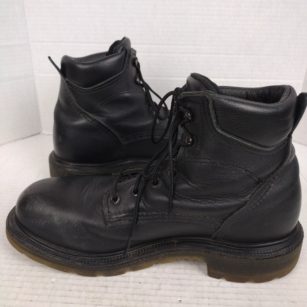 Red Wing Work Boots Mens 8.5D Black Leather ASTM F2892-18 EH USA Made Soft Toe - Picture 10 of 15